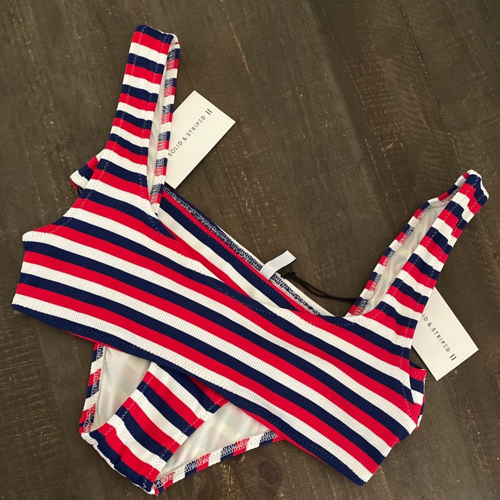 solid & striped bikini set